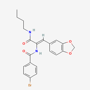 molecular formula C21H21BrN2O4 B4842311 N-[(Z)-1-(1,3-benzodioxol-5-yl)-3-(butylamino)-3-oxoprop-1-en-2-yl]-4-bromobenzamide 