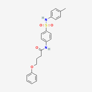 molecular formula C23H24N2O4S B4842354 N-{4-[(4-methylphenyl)sulfamoyl]phenyl}-4-phenoxybutanamide 