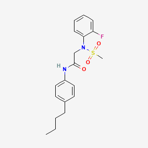 molecular formula C19H23FN2O3S B4842617 N-(4-butylphenyl)-N~2~-(2-fluorophenyl)-N~2~-(methylsulfonyl)glycinamide 