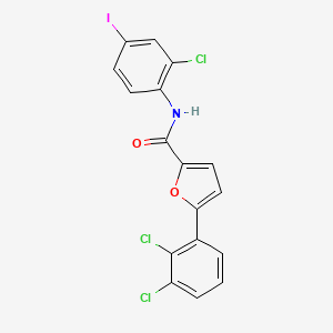 molecular formula C17H9Cl3INO2 B4842668 N-(2-chloro-4-iodophenyl)-5-(2,3-dichlorophenyl)furan-2-carboxamide 