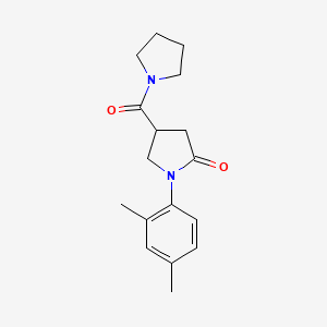 molecular formula C17H22N2O2 B4842834 1-(2,4-dimethylphenyl)-4-(1-pyrrolidinylcarbonyl)-2-pyrrolidinone 