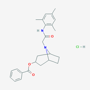 3-Benzoyloxynortropanoacetomesidide hydrochloride