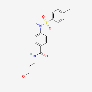 molecular formula C19H24N2O4S B4842901 N-(3-methoxypropyl)-4-{methyl[(4-methylphenyl)sulfonyl]amino}benzamide 