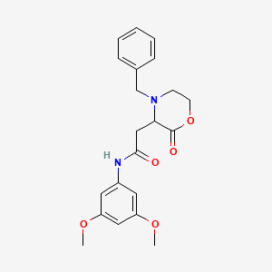 molecular formula C21H24N2O5 B4842951 2-(4-benzyl-2-oxomorpholin-3-yl)-N-(3,5-dimethoxyphenyl)acetamide 