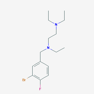 molecular formula C15H24BrFN2 B4843044 N'-[(3-bromo-4-fluorophenyl)methyl]-N,N,N'-triethylethane-1,2-diamine 