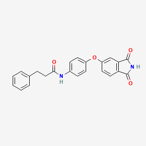 molecular formula C23H18N2O4 B4843100 N-[4-(1,3-dioxoisoindol-5-yl)oxyphenyl]-3-phenylpropanamide 
