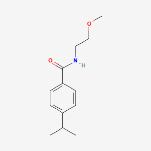 molecular formula C13H19NO2 B4843221 N-(2-methoxyethyl)-4-(propan-2-yl)benzamide 