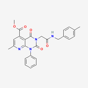 molecular formula C26H24N4O5 B4843222 METHYL 7-METHYL-3-({[(4-METHYLPHENYL)METHYL]CARBAMOYL}METHYL)-2,4-DIOXO-1-PHENYL-1H,2H,3H,4H-PYRIDO[2,3-D]PYRIMIDINE-5-CARBOXYLATE 