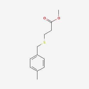 molecular formula C12H16O2S B4843278 Methyl 3-[(4-methylbenzyl)sulfanyl]propanoate 