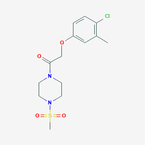molecular formula C14H19ClN2O4S B4843383 2-(4-CHLORO-3-METHYLPHENOXY)-1-[4-(METHYLSULFONYL)PIPERAZINO]-1-ETHANONE 