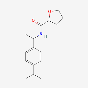 molecular formula C16H23NO2 B4843509 N-{1-[4-(propan-2-yl)phenyl]ethyl}oxolane-2-carboxamide 