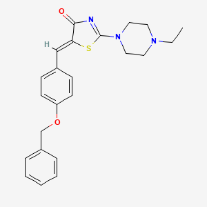 molecular formula C23H25N3O2S B4843847 (5Z)-5-{[4-(BENZYLOXY)PHENYL]METHYLIDENE}-2-(4-ETHYLPIPERAZIN-1-YL)-4,5-DIHYDRO-1,3-THIAZOL-4-ONE 