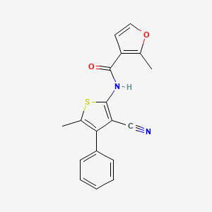 molecular formula C18H14N2O2S B4843894 N-(3-cyano-5-methyl-4-phenylthiophen-2-yl)-2-methylfuran-3-carboxamide 