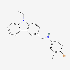 molecular formula C22H21BrN2 B4844078 N-(4-BROMO-3-METHYLPHENYL)-N-[(9-ETHYL-9H-CARBAZOL-3-YL)METHYL]AMINE 