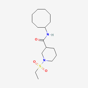 molecular formula C16H30N2O3S B4844092 N-cyclooctyl-1-(ethylsulfonyl)piperidine-3-carboxamide 