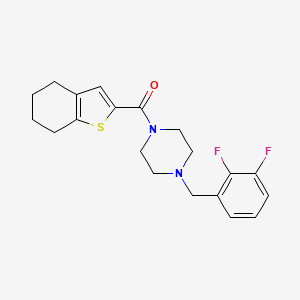 molecular formula C20H22F2N2OS B4844337 [4-(2,3-DIFLUOROBENZYL)PIPERAZINO](4,5,6,7-TETRAHYDRO-1-BENZOTHIOPHEN-2-YL)METHANONE 