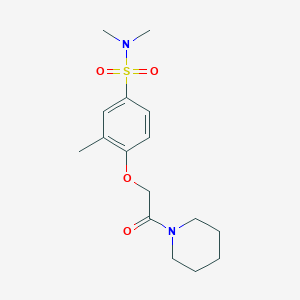 molecular formula C16H24N2O4S B4844344 N,N,3-TRIMETHYL-4-[2-OXO-2-(PIPERIDIN-1-YL)ETHOXY]BENZENE-1-SULFONAMIDE 