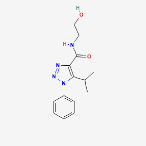 molecular formula C15H20N4O2 B4844355 N-(2-hydroxyethyl)-1-(4-methylphenyl)-5-(propan-2-yl)-1H-1,2,3-triazole-4-carboxamide 