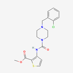 molecular formula C18H20ClN3O3S B4844484 METHYL 3-({[4-(2-CHLOROBENZYL)PIPERAZINO]CARBONYL}AMINO)-2-THIOPHENECARBOXYLATE 