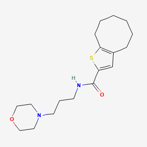 molecular formula C18H28N2O2S B4844665 N-[3-(MORPHOLIN-4-YL)PROPYL]-4H5H6H7H8H9H-CYCLOOCTA[B]THIOPHENE-2-CARBOXAMIDE 