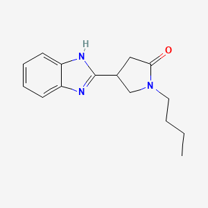molecular formula C15H19N3O B4844777 4-(1H-benzimidazol-2-yl)-1-butylpyrrolidin-2-one 