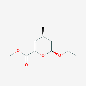 molecular formula C10H16O4 B048448 methyl (2S,4S)-2-ethoxy-4-methyl-3,4-dihydro-2H-pyran-6-carboxylate CAS No. 111301-68-9