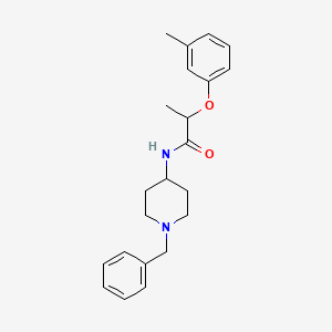 molecular formula C22H28N2O2 B4844814 N-(1-benzylpiperidin-4-yl)-2-(3-methylphenoxy)propanamide 