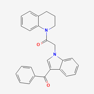 molecular formula C26H22N2O2 B4844924 2-(3-BENZOYL-1H-INDOL-1-YL)-1-(1,2,3,4-TETRAHYDROQUINOLIN-1-YL)ETHAN-1-ONE 
