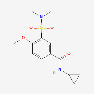 molecular formula C13H18N2O4S B4845039 N-cyclopropyl-3-(dimethylsulfamoyl)-4-methoxybenzamide 