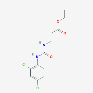 molecular formula C12H14Cl2N2O3 B4845049 ETHYL 3-{[(2,4-DICHLOROANILINO)CARBONYL]AMINO}PROPANOATE 