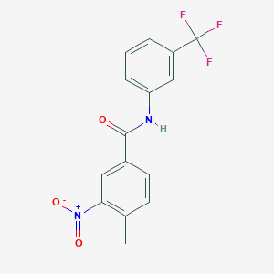 molecular formula C15H11F3N2O3 B4845084 4-methyl-3-nitro-N-(3-(trifluoromethyl)phenyl)benzamide 