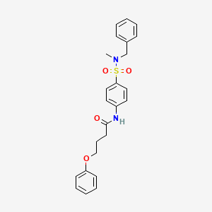 molecular formula C24H26N2O4S B4845321 N-{4-[benzyl(methyl)sulfamoyl]phenyl}-4-phenoxybutanamide 