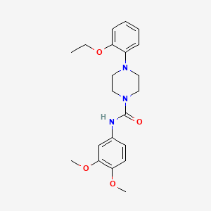 molecular formula C21H27N3O4 B4845366 N-(3,4-dimethoxyphenyl)-4-(2-ethoxyphenyl)piperazine-1-carboxamide 