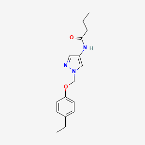 molecular formula C16H21N3O2 B4845454 N~1~-{1-[(4-ETHYLPHENOXY)METHYL]-1H-PYRAZOL-4-YL}BUTANAMIDE 