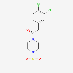 molecular formula C13H16Cl2N2O3S B4845513 2-(3,4-DICHLOROPHENYL)-1-[4-(METHYLSULFONYL)PIPERAZINO]-1-ETHANONE 