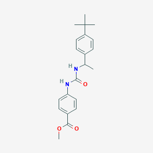 molecular formula C21H26N2O3 B4845629 METHYL 4-{[({1-[4-(TERT-BUTYL)PHENYL]ETHYL}AMINO)CARBONYL]AMINO}BENZOATE 