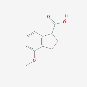 molecular formula C11H12O3 B048458 4-Methoxy-2,3-dihydro-1H-indene-1-carboxylic acid CAS No. 125067-71-2