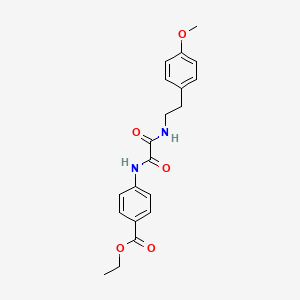 molecular formula C20H22N2O5 B4845925 Ethyl 4-[[2-[2-(4-methoxyphenyl)ethylamino]-2-oxoacetyl]amino]benzoate 