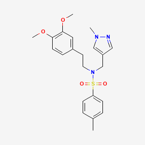 molecular formula C22H27N3O4S B4846287 N-(3,4-DIMETHOXYPHENETHYL)-4-METHYL-N-[(1-METHYL-1H-PYRAZOL-4-YL)METHYL]-1-BENZENESULFONAMIDE 