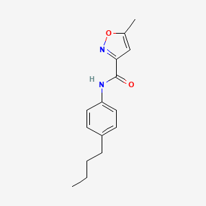 molecular formula C15H18N2O2 B4846315 N-(4-butylphenyl)-5-methyl-1,2-oxazole-3-carboxamide 