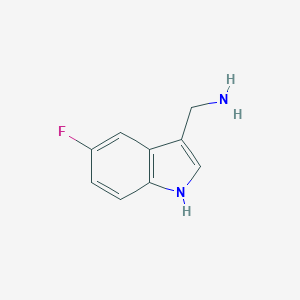 molecular formula C9H9FN2 B048464 (5-Fluoro-1H-indol-3-YL)methanamine CAS No. 113188-82-2