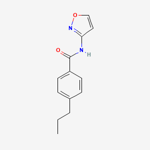molecular formula C13H14N2O2 B4846579 N-(12-OXAZOL-3-YL)-4-PROPYLBENZAMIDE 
