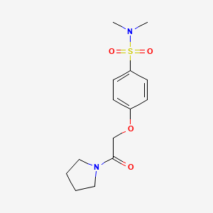 molecular formula C14H20N2O4S B4846654 N,N-DIMETHYL-4-[2-OXO-2-(PYRROLIDIN-1-YL)ETHOXY]BENZENE-1-SULFONAMIDE 