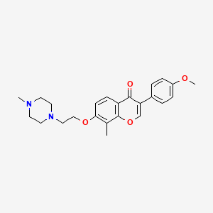 molecular formula C24H28N2O4 B4846676 3-(4-methoxyphenyl)-8-methyl-7-(2-(4-methylpiperazin-1-yl)ethoxy)-4H-chromen-4-one 