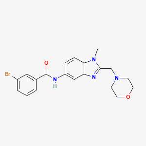 molecular formula C20H21BrN4O2 B4846684 3-BROMO-N-{1-METHYL-2-[(MORPHOLIN-4-YL)METHYL]-1H-1,3-BENZODIAZOL-5-YL}BENZAMIDE 