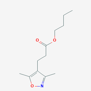 molecular formula C12H19NO3 B4846773 Butyl 3-(3,5-dimethyl-1,2-oxazol-4-yl)propanoate 