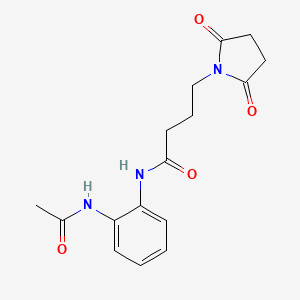 molecular formula C16H19N3O4 B4846800 N-(2-acetamidophenyl)-4-(2,5-dioxopyrrolidin-1-yl)butanamide 