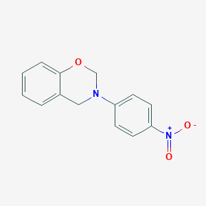 molecular formula C14H12N2O3 B048469 3-(4-Nitrophenyl)-3,4-dihydro-2H-1,3-benzoxazine CAS No. 117483-13-3