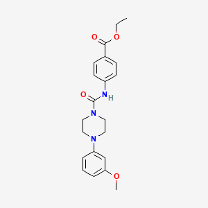 molecular formula C21H25N3O4 B4846958 ETHYL 4-({[4-(3-METHOXYPHENYL)PIPERAZINO]CARBONYL}AMINO)BENZOATE 