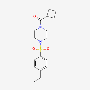 molecular formula C17H24N2O3S B4846992 CYCLOBUTYL{4-[(4-ETHYLPHENYL)SULFONYL]PIPERAZINO}METHANONE 